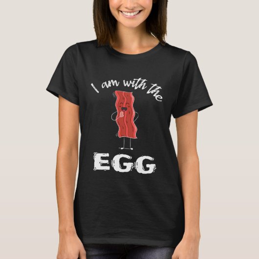 I'm With The Egg Bacon Couples Matching Costume Ha T-Shirt (Vorderseite)