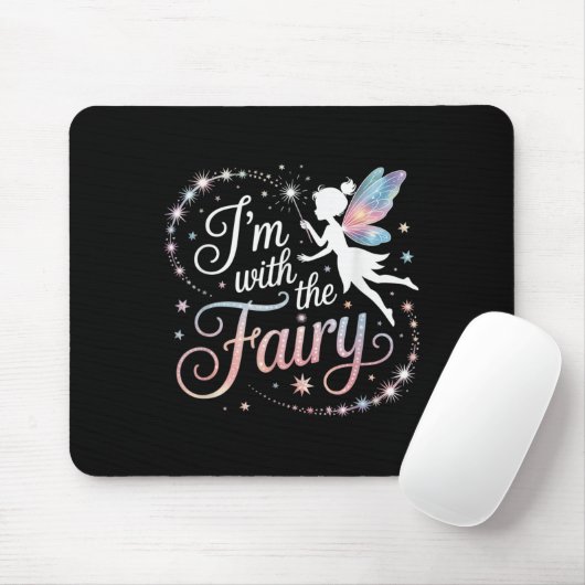 I'm With The Fairy Halloween Costume Dad Mom Group Mousepad (Mit Mouse)