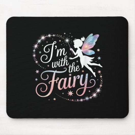 I'm With The Fairy Halloween Costume Dad Mom Group Mousepad (Vorne)