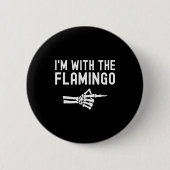 I'm With The Flamingo Matching Couples Halloween F Button (Vorderseite)