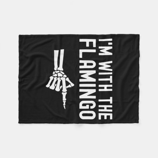 I'm With The Flamingo Matching Couples Halloween F Fleecedecke (Vorderseite (Horizontal))