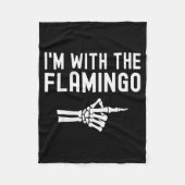 I'm With The Flamingo Matching Couples Halloween F Fleecedecke (Vorderseite)