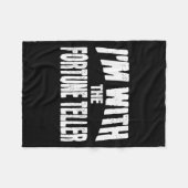 I'm With The Fortune Teller Funny Matching Hallowe Fleecedecke (Vorderseite (Horizontal))