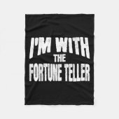 I'm With The Fortune Teller Funny Matching Hallowe Fleecedecke (Vorderseite)