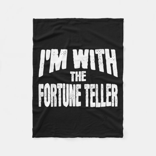 I'm With The Fortune Teller Funny Matching Hallowe Fleecedecke (Vorderseite)