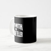 I'm With The Fortune Teller Funny Matching Hallowe Kaffeetasse (Vorderseite Links)