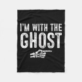 I'm With The Ghost Easy Costume Halloween Couples  Fleecedecke (Vorderseite)