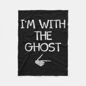 I'm With The Ghost Funny Halloween Costume Couples Fleecedecke (Vorderseite)