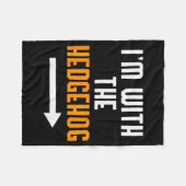 I'm With The Hedgehog Costume Funny Halloween Coup Fleecedecke (Vorderseite (Horizontal))