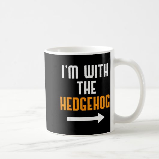I'm With The Hedgehog Costume Funny Halloween Coup Kaffeetasse (Rechts)