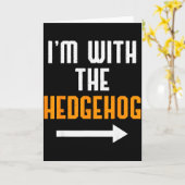 I'm With The Hedgehog Costume Funny Halloween Coup Karte (Gelbe Blume)