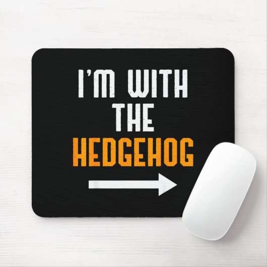 I'm With The Hedgehog Costume Funny Halloween Coup Mousepad (Mit Mouse)