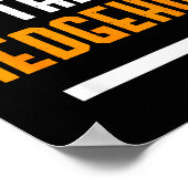 I'm With The Hedgehog Costume Funny Halloween Coup Poster (Ecke)