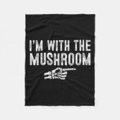 I'm With The Mushroom Easy Costume Halloween Coupl Fleecedecke (Vorderseite)
