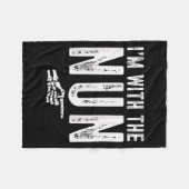 I'm With The Nun Easy Costume Halloween Couples Ma Fleecedecke (Vorderseite (Horizontal))
