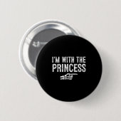 I'm With The Princess Easy Costume Halloween Coupl Button (Vorne & Hinten)