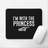 I'm With The Princess Easy Costume Halloween Coupl Mousepad (Mit Mouse)