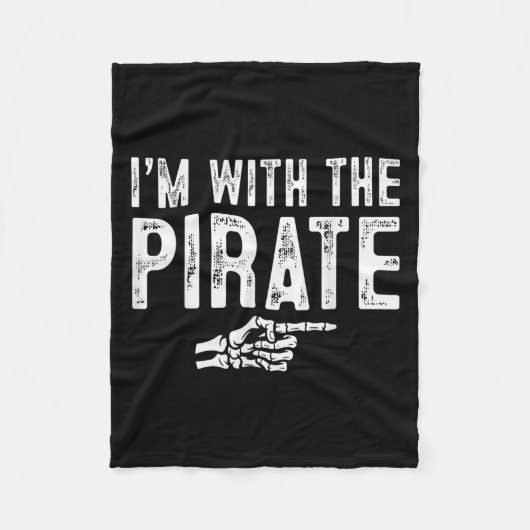 I'm With The Rate Easy Costume Halloween Couples M Fleecedecke (Vorderseite)