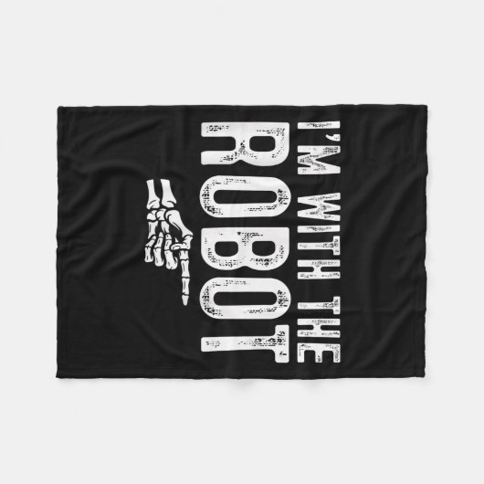 I'm With The Robot Easy Costume Halloween Couples  Fleecedecke (Vorderseite (Horizontal))