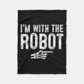 I'm With The Robot Easy Costume Halloween Couples  Fleecedecke (Vorderseite)