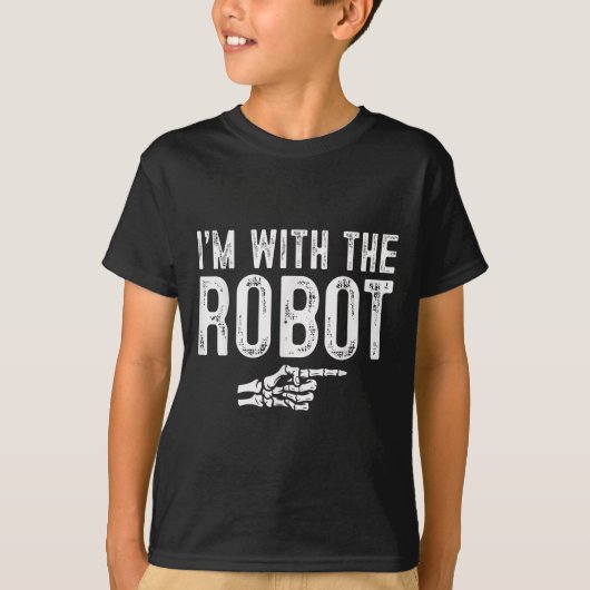 I'm With The Robot Easy Costume Halloween Couples  T-Shirt (Vorderseite)