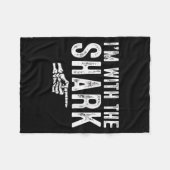 I'm With The Shark Easy Costume Halloween Couples  Fleecedecke (Vorderseite (Horizontal))