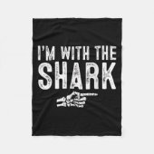 I'm With The Shark Easy Costume Halloween Couples  Fleecedecke (Vorderseite)