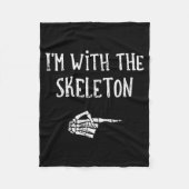 I'm With The Skeleton Matching Couple Costume Hall Fleecedecke (Vorderseite)