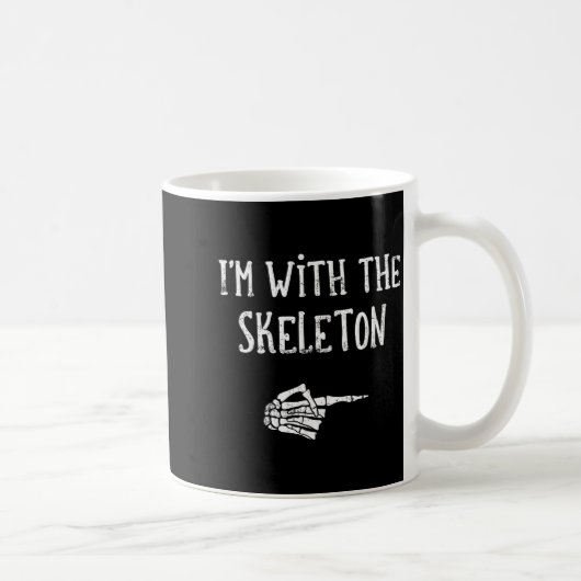 I'm With The Skeleton Matching Couple Costume Hall Kaffeetasse (Rechts)