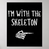 I'm With The Skeleton Matching Couple Costume Hall Poster (Vorne)