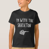 I'm With The Skeleton Matching Couple Costume Hall T-Shirt (Vorderseite)