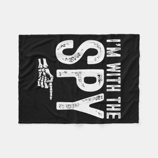 I'm With The Spy Easy Costume Halloween Couples Ma Fleecedecke (Vorderseite (Horizontal))