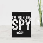 I'm With The Spy Easy Costume Halloween Couples Ma Karte (Vorderseite)