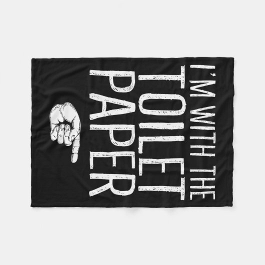 I'm With The Toilet Paper Matching Costume Hallowe Fleecedecke (Vorderseite (Horizontal))