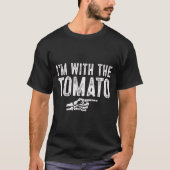 I'm With The Tomato Easy Costume Halloween Couples T-Shirt (Vorderseite)