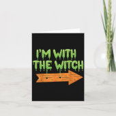 I'm With The Witch Halloween Couples Matching Soky Karte (Vorderseite)