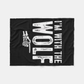 I'm With The Wolf Easy Costume Halloween Couples M Fleecedecke (Vorderseite (Horizontal))