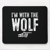 I'm With The Wolf Easy Costume Halloween Couples M Mousepad (Vorne)