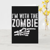 I'm With The Zombie Easy Costume Halloween Couples Karte (Gelbe Blume)