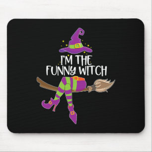 Im witzigen Hexenmeister Halloween Matching Group Mousepad