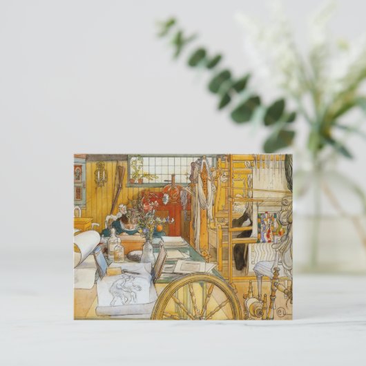 Im Workshop mit Mama Postkarte (Stehend Vorderseite)