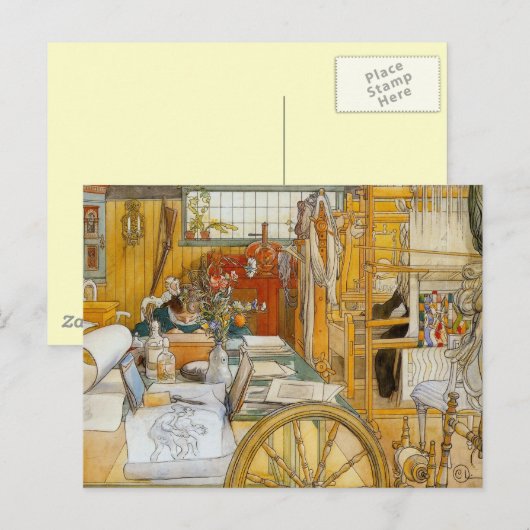 Im Workshop mit Mama Postkarte (Vorne/Hinten)