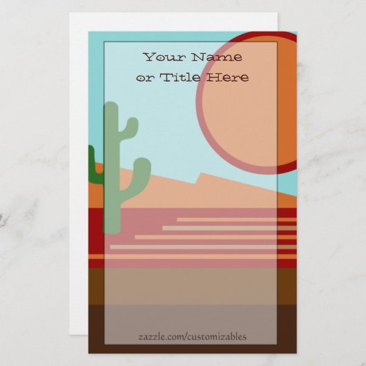 Im Wüsten-Briefpapier Briefpapier (Vorne/Hinten)