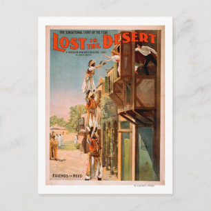 Im Wüstenarabischen Theaterplakat verloren Postkarte