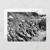 Im WWI Trenches gewartet Postkarte (Vorne/Hinten)
