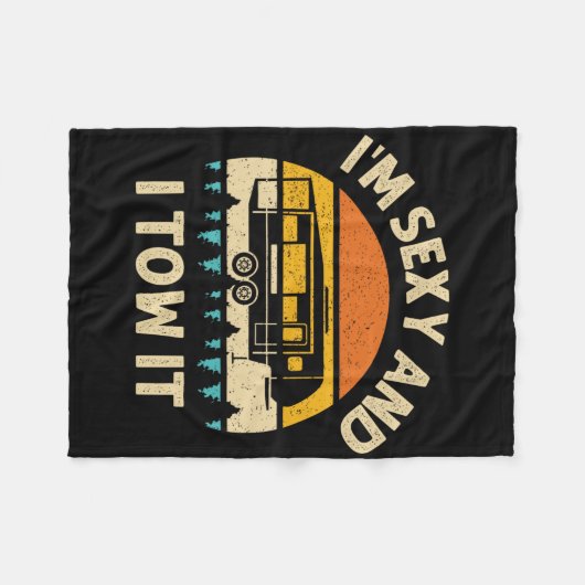 Im Y And I Tow It Camper Rv Fleecedecke (Vorderseite (Horizontal))