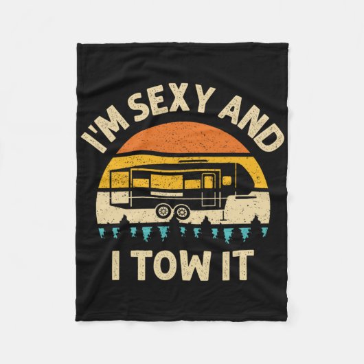 Im Y Und Ich Ziehe Es Camper Rv Fleecedecke (Vorderseite)
