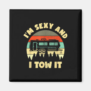 Im Y Und Ich Ziehe Es, Wohnwagen Camping Rv Anhäng Magnet