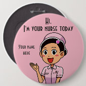 I'm Your Nurse Today 2 Round Button (Vorne & Hinten)