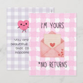I'm Yours Feiertagspostkarte (Vorne/Hinten)